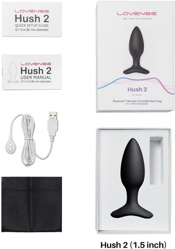 Lovense - Hush 2 - Butt Plug 1.5'' - Black photo