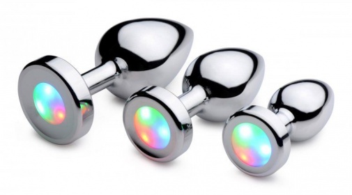 Booty Sparks - Light Up Anal Plug S-size - Silver photo