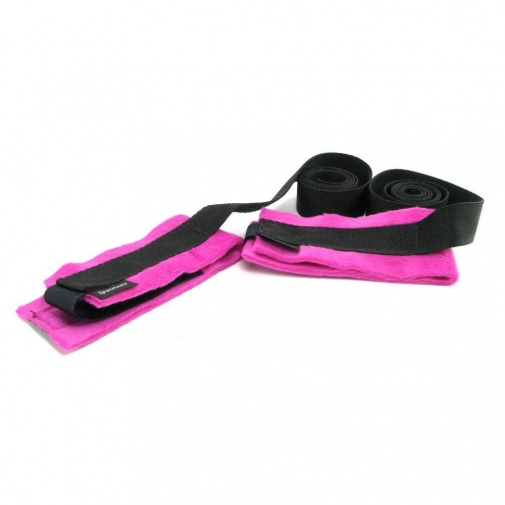 Sportsheets - Kinky Pinky Cuffs with Tethers - Pink photo