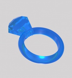Chisa - Diamond Cock Ring - Blue photo