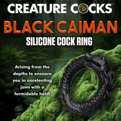 Creature Cocks - 黑色凱門鱷戒陰莖環 照片