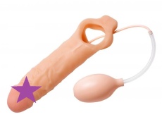 Size Matters - Realistic Ejaculating Penis Enlargement Sheath - Flesh photo