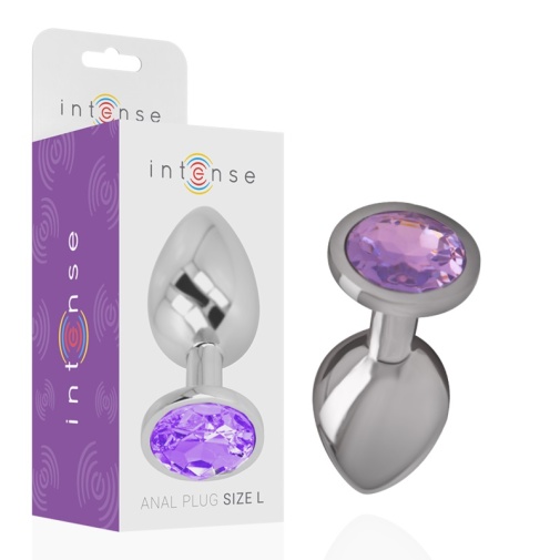 Intense - 金属宝石后庭肛塞 细码 - 紫色 照片