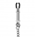 Chisa - Pinch Nipple Clamps w Chain - Silver photo-4