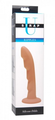 Strap U - Ripples Silicone Strap On Harness Dildo - Flesh photo