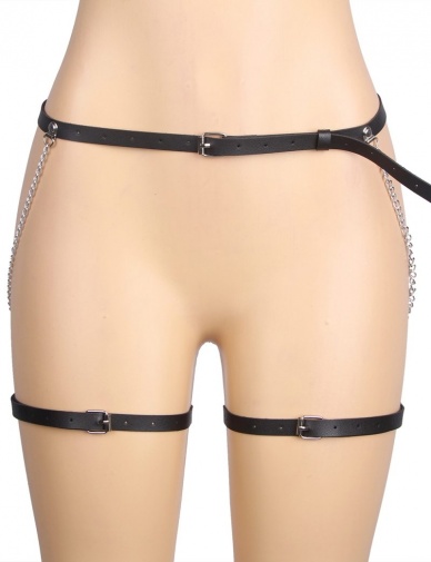 Ohyeah - Chain Panties Harness - Black photo