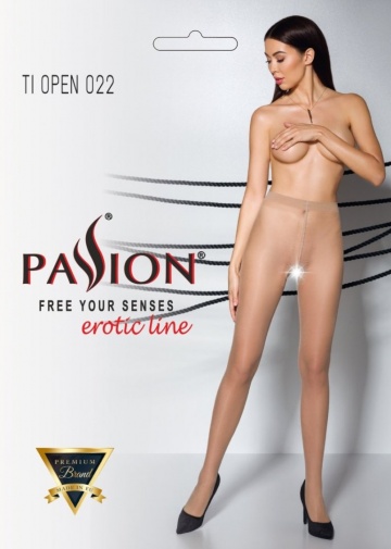 Passion - Tiopen 022 Pantyhose - Beige - 1/2 photo