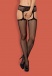 Obsessive - S232 Garter Stockings - Black - S/M/L photo-3