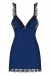 Obsessive - 825-CHE-6 襯裙和丁字褲 - 深藍色 - L/XL 照片-7