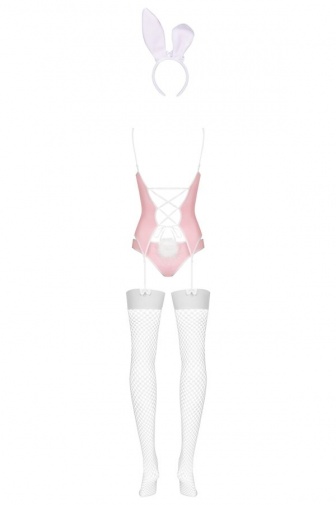 Obsessive - 兔女郎服装 4件装 - 粉红色 - L/XL 照片