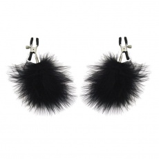 S&M - Feathered Nipple Clamps - Black photo