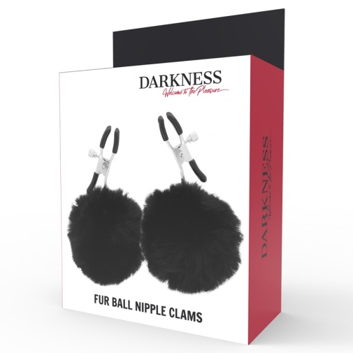 Darkness - Fur Ball Nipple Clamps - Black photo