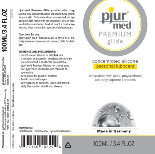 Pjur - 顶级矽性润滑液 - 100ml 照片