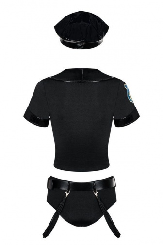 Obsessive - 女警服装 5件装 - 黑色 - S/M 照片