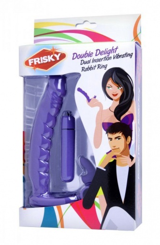 Frisky - Dual Delight 兔子形震动阴茎环 - 紫色 照片