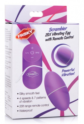 Frisky - 28X Scrambler Vibrating Egg - Purple photo
