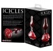 Icicles - 玻璃玫瑰款後庭按摩器76號 - 紅色 照片-4