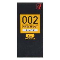 Okamoto - 厚薄度均一 0.02 EX (日本版) 6 片裝 PU 安全套 - 黑色 照片