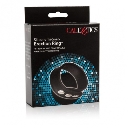 CEN - Silicone 3-Snap Erection Ring - Black photo