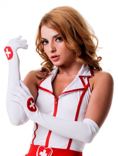 Le Frivole - Nurse Long Gloves - White photo