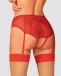 Obsessive - Dagmarie 吊袜带内裤 - 红色 - 中码/大码 照片-2
