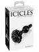 Icicles - 玻璃玫瑰款後庭按摩器77號 - 黑色 照片-5