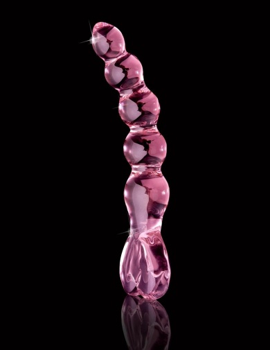 Icicles - 玻璃心形拉珠款後庭按摩器43號 - 紫色 照片