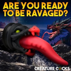 Creature Cocks - Dragon Roar Dildo - Red 照片