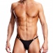Blueline - Performance Microfiber Thong with Metal Rings - Black - L/XL photo
