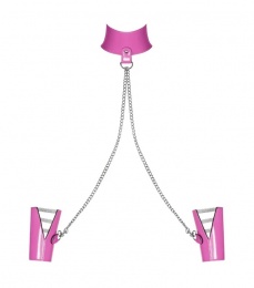 Obsessive - Lollypopy Collar w Cuffs - Pink photo