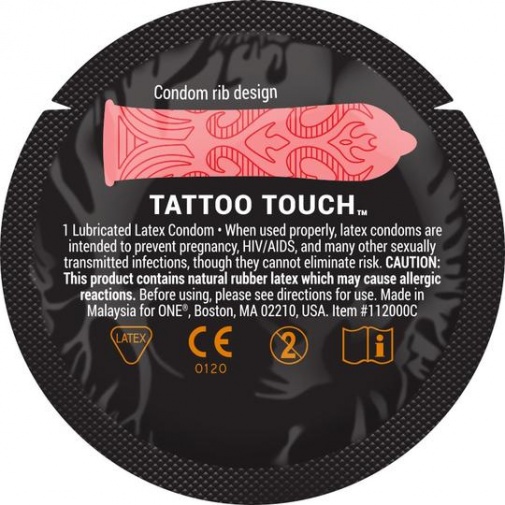 One Condoms - Tattoo Touch 凸紋安全套 1片裝 照片