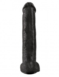 King Cock - Cock 15″ With Balls - Black photo