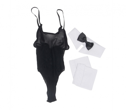 Ohyeah - Sexy Mesh Bodysuit - Black - XL photo