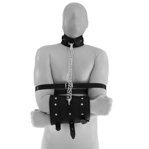 Kiotos - Double Leather Handcuffs w Collar photo