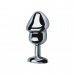 MT - Realistic Penis Anal Plug M-size - Silver photo