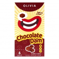 Olivia - 巧克力味 口交膜 6片装 照片