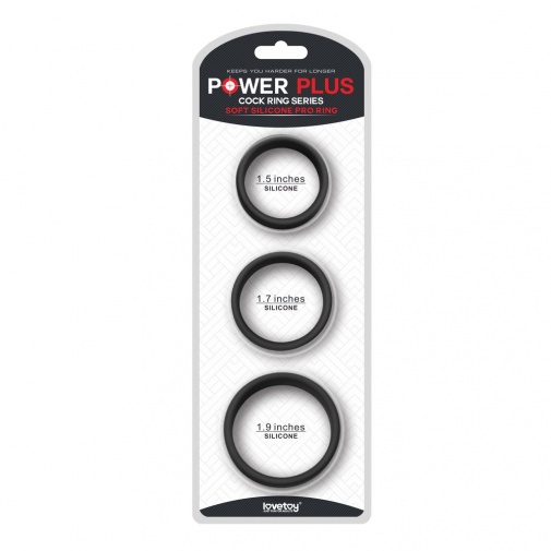 Lovetoy - Power Plus Pro 陰莖環 - 黑色 照片