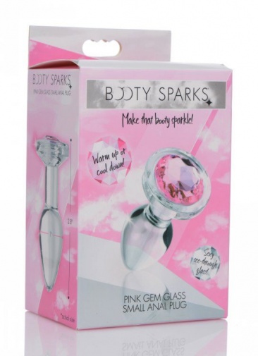 Booty Sparks - 寶石玻璃後庭塞小碼 - 粉紅色 照片