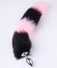 MT - 尾巴后庭塞 连狐狸耳朵, 颈圈 及 乳头夹 - 粉红色/黑色 照片-2