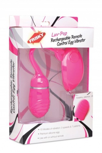 Frisky - Luv-Pop Rechargeable Remote Control Egg Vibrator - Pink photo