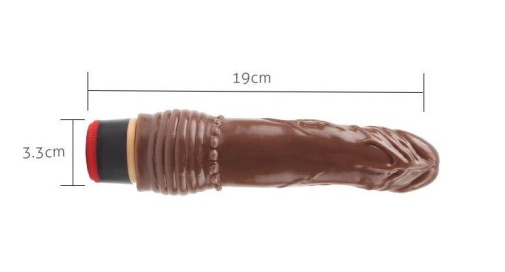 Chisa - 7.6″ Vibe Cock TPE - Brown photo