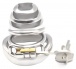FAAK - Chastity Cage 13 w Curved Ring 45mm - Silver photo-6