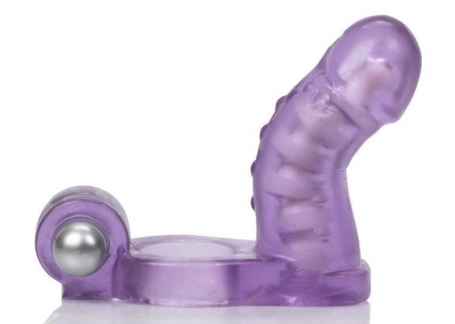 CEN - 雙重穿透震動陰莖環 - 紫色 照片