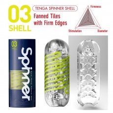 Tenga - Spinner 03 Shell Masturbator - Green photo