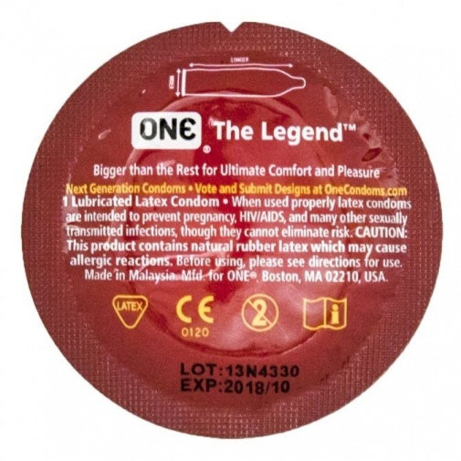 One Condoms - Legend Extra Large 3's Pack photo