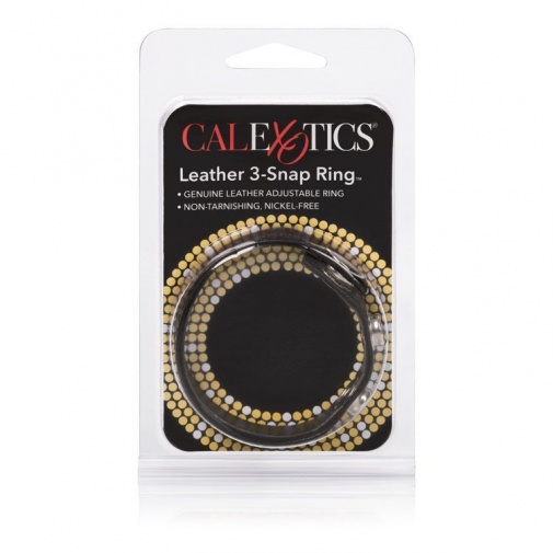 CEN - Leather 3-Snap Ring - Black photo