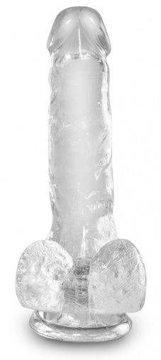 King Cock - 6" Cock w Balls - Clear photo