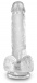 King Cock - 6" Cock w Balls - Clear photo-3