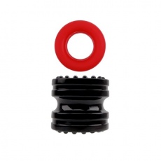 Chisa - Hard-on Ring Set - Black/Red photo
