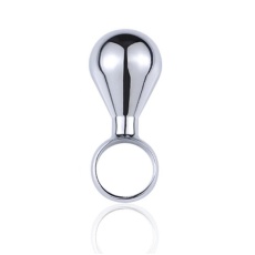 MT - Tiny Butt Plug w Ring - Silver photo